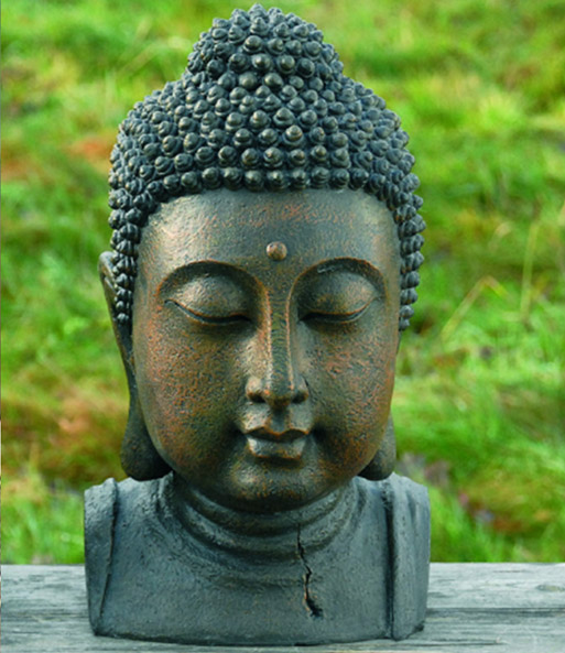 Kunstharz-Buddhakopf 26 cm hoch
