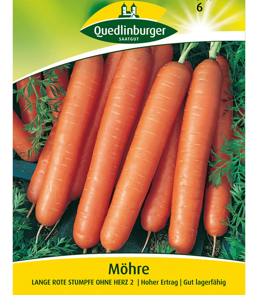 Möhre 'Lange, rote, stumpfe ohne Herz 2'