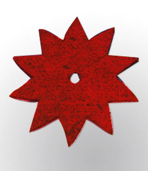 Topfuntersetzer Stern rot 40 cm
